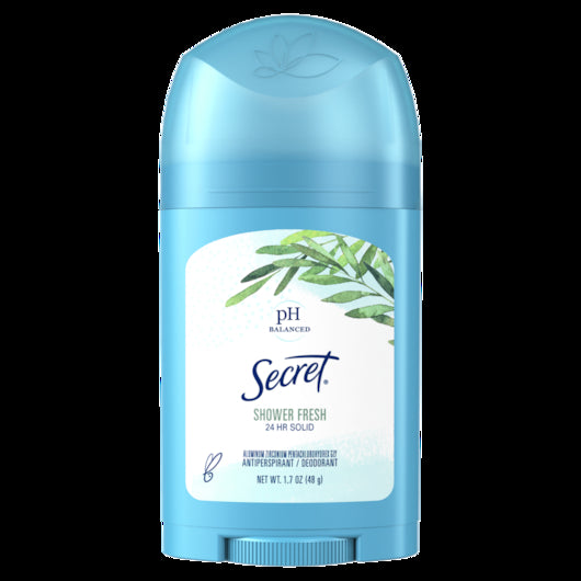 Secret Women's Ph Balanced 24 Hour Shower Fresh Anti-Perspirant Deodorant Solid, 2 x 6 x 1.7 oz Case - Health & Personal