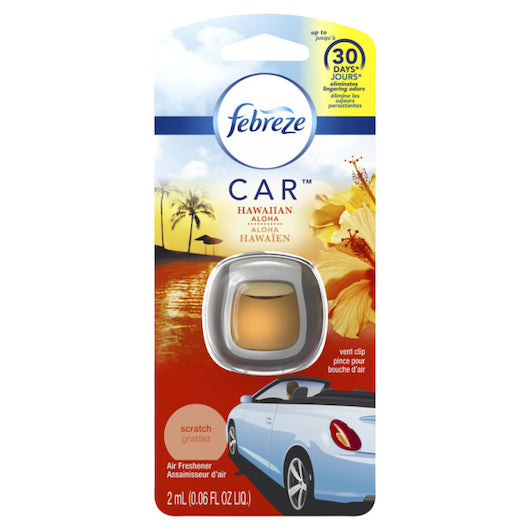 Febreeze Hawaiian Aloha Car Air Freshener, 8 x 0.06 fl oz Case - Cleaners & Sanitizers