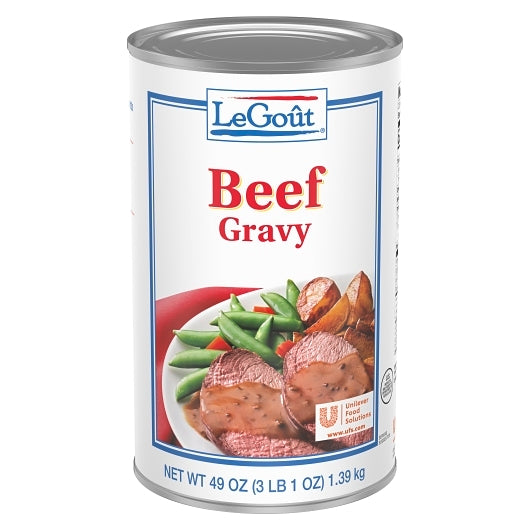 LeGout Beef Heat & Serve Gravy, 12 x 3 lb Case - DOT product image 2