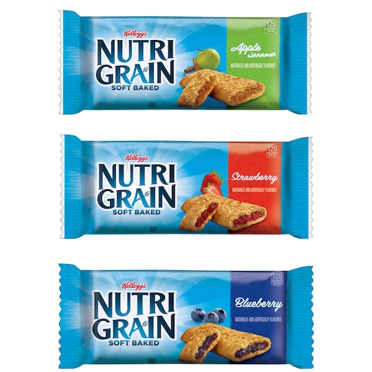 Nutri-Grain Cereal Bar Assortment Pack Nutri-Grain Strawberry, Blueberry, Apple Cereal Bar, 48 x 1.3 oz Case - DOT product image 2