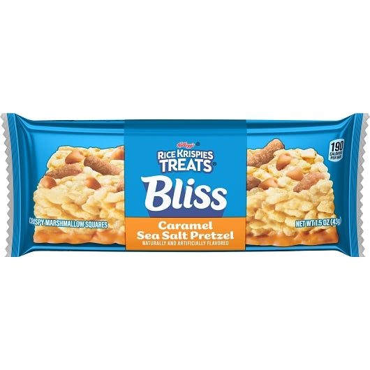 Kellogg's Caramel Pretzel Rice Krispies Bliss Treats Squares, 8 x 12 x 1.5 oz Case - Snack Bars & Granola Bars - image 2