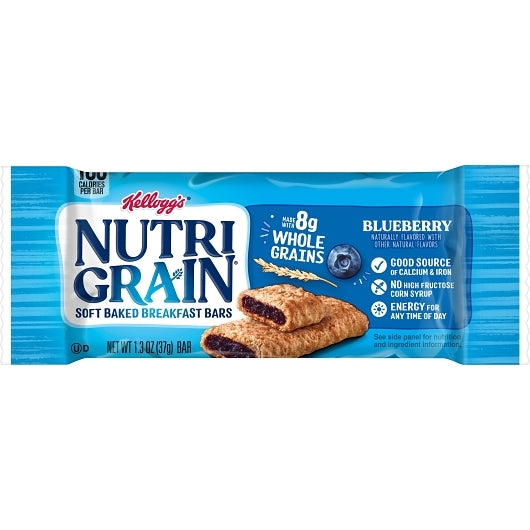 Nutrigrain Blueberry Bars Nutri-Grain Blueberry Cereal Bar, 3 x 16 x 1.3 oz Case - GS1 inner-pack image