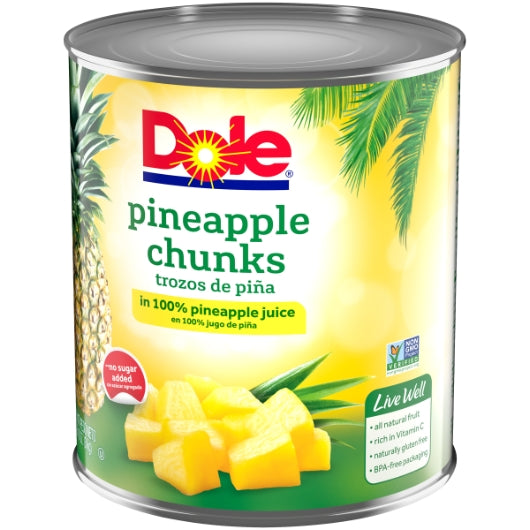 Dole Fancy Pineapple Chunks in Juice, 6 x 106 oz Case - DOT product image 8