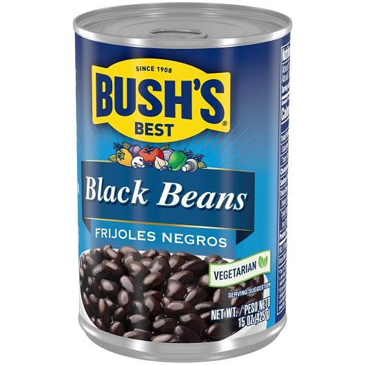 Bush's Best Original Black Beans, 12 x 15 oz Case - Alternate product angle or state