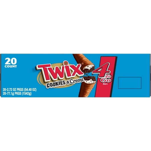 Twix Cookies & Creme Share Size, 6 x 20 x 2.72 oz Case - Alternate product angle or state