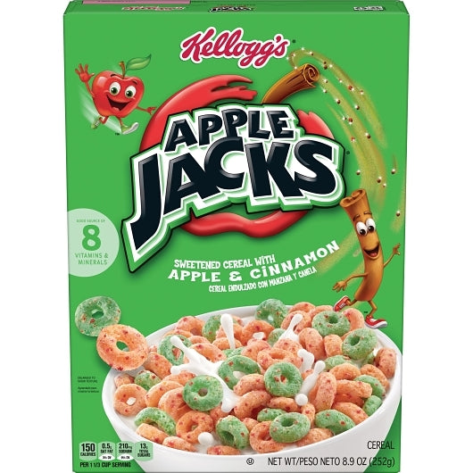 Kellogg's Apple Jacks Original Cereal, 18 x 8.9 oz Case - DOT product image 2