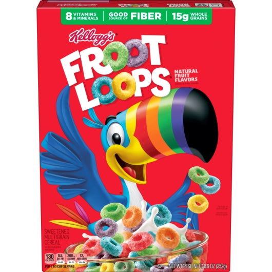 Kellogg's Froot Loops Cereal Original, 18 x 8.9 oz Case - DOT product image 2