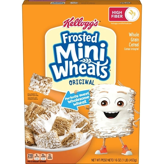 Kellogg's Mini-Wheats Cereal Bite Size Frosted, 12 x 16 oz Case - Breakfast Foods - image 2