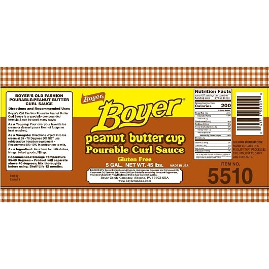 Peanut Butter Curl Peanut Butter Sauce, 1 x 45 lb Case - DOT product image 2