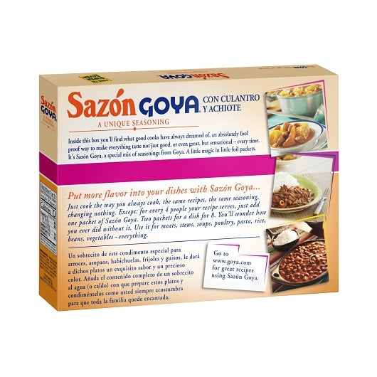 Goya Sazon Coriander & Annatto Jumbo Pack, 15 x 6.33 oz Case - DOT product image 2