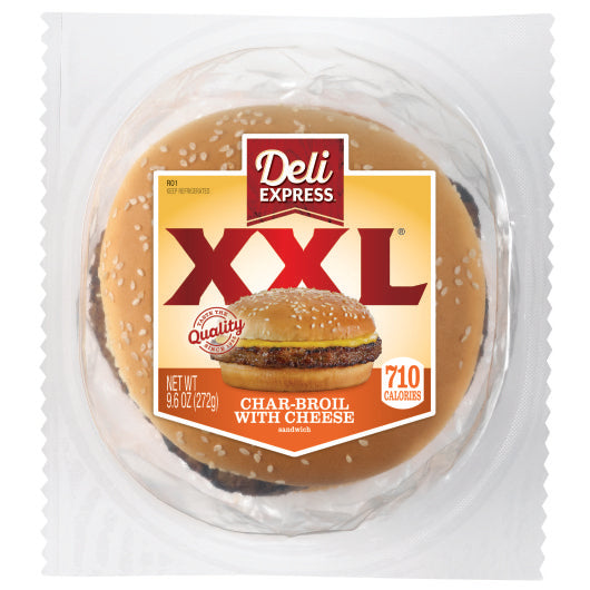 Deli Express Individually Wrapped XX-Large Charbroiled Beef With Cheese, 6 x 8.7 oz Case - DOT product image 8