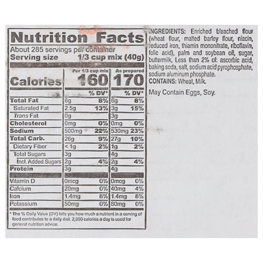 Krusteaz Buttermilk Biscuit Professional Buttermilk Biscuit Mix, 1 x 25 lb Case - DOT product image 6
