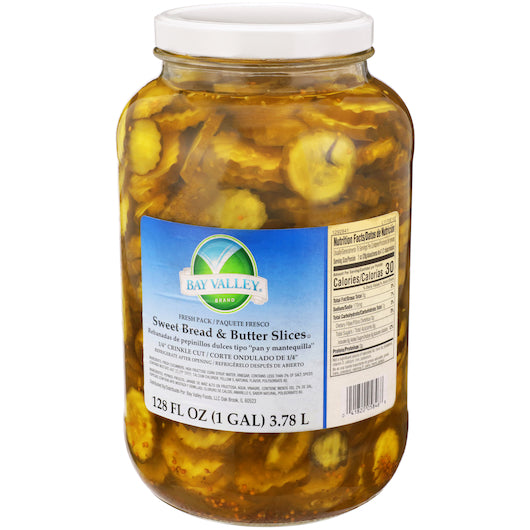 Bay Valley Bread & Butter Fresh Pack Pickle Slice Bulk, 4 x 1 GA Case - DOT product image 2