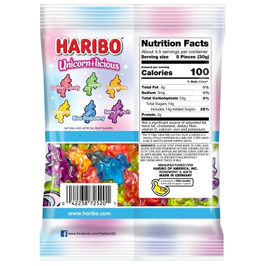 Haribo Unicorn-I-Licious, 12 x 5 oz Case - Candy & Confections - image 2