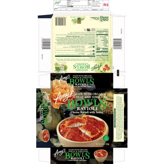 Amys Organic Cheese RAVIOLI BOWL, 12 x 9.5 oz Case - DOT product image 2