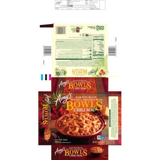 Amys Organic Chili Mac Bowl, 12 x 9 oz Case - DOT product image 2