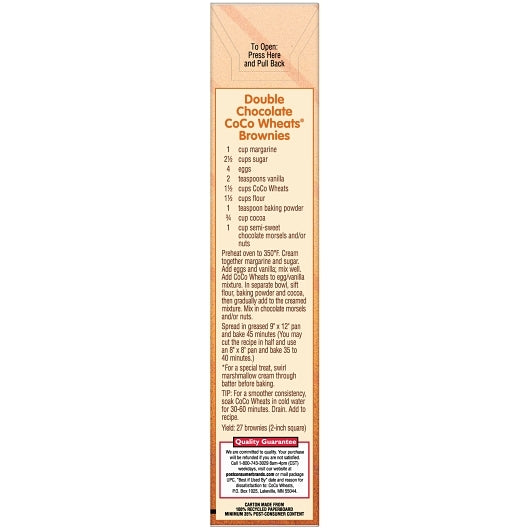 Malt-O-Meal Coco Wheats Hot Cereal, 12 x 28 oz Case - DOT product image 2