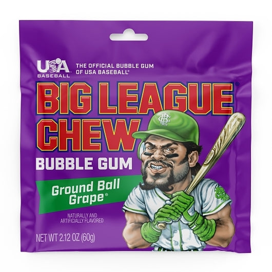 Big League Chew Grape Big League Chew Pouch, 9 x 12 x 2.12 oz Case - DOT product image 2