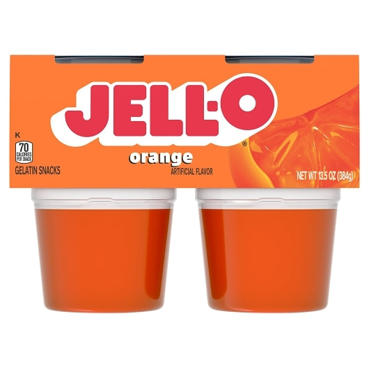 Jell-O Ready To Eat Orange Gelatin, 6 x 13.5 oz Case - DOT product image 2