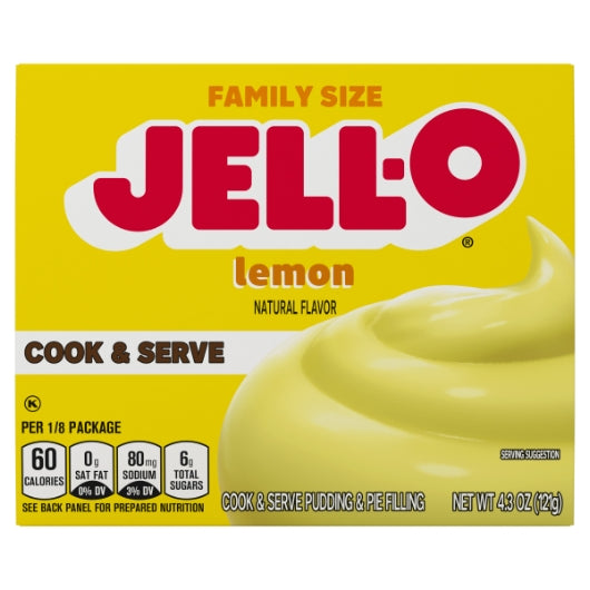 Jello Lemon Pudding & Pie Filling, 24 x 4.3 oz Case - DOT product image 2