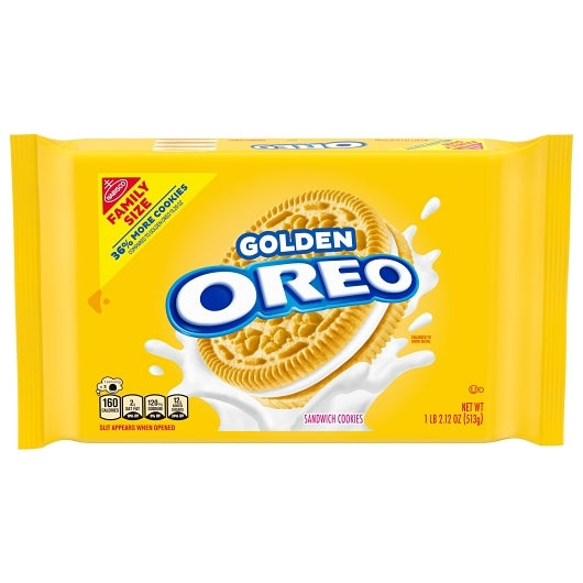 Golden Oreo Family Size Cookies, 12 x 18.12 oz Case - DOT product image 2
