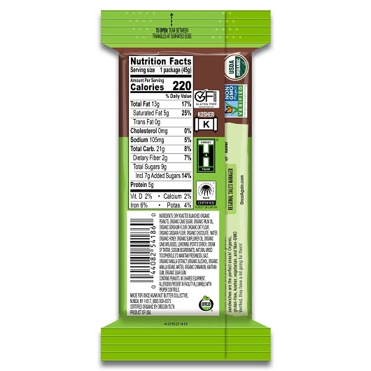 Once Again Nut Butter Chocolate Peanut Butter Graham Cracker Sandwich, 6 x 8 x 1.59 oz Case - Crackers & Grahams - image