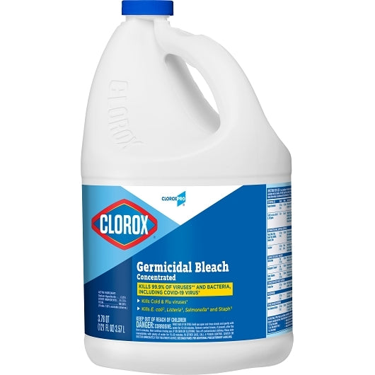 CloroxPro Liquid Concentrate, Commercial Solutions, Germicidal Bleach, 3 x 121 fl oz Case - Alternate product angle or state