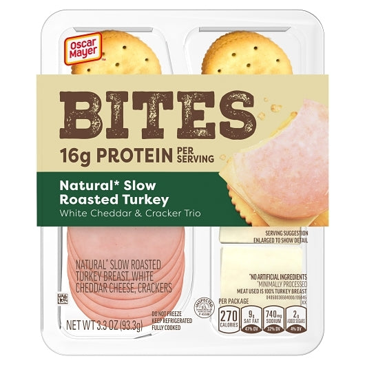 Oscar Mayer Turkey, White Cheddar & Cracker Trio, 7 x 93.3 GR Case - DOT product image 2