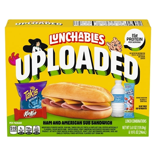 Lunchables Ham & American Sub Sandwich Kit, 6 x 15.61 oz Case - Frozen Meat & Seafood - image 2