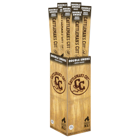 Cattlemans Double Smoked Meat Sticks, 6 x 20 x 1.9 oz Case - Meat Snacks - image 2