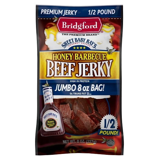 Bridgford Honey Barbecue Beef Jerky, 8 x 8 oz Case - Pantry Ingredients - image 2