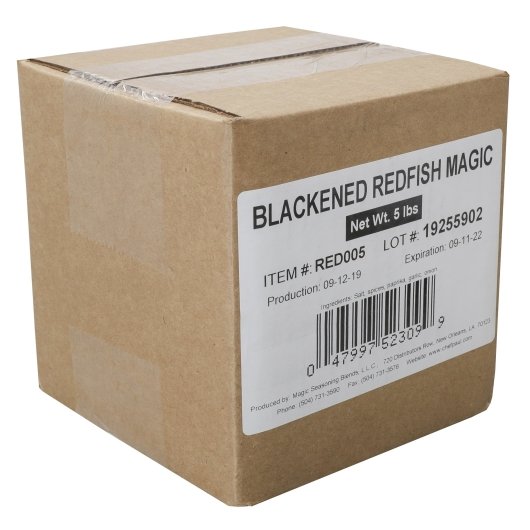 Magic Seasoning Blackened Redfish Seasoning, 1 x 5 lb Case - GS1 closed shipping case image