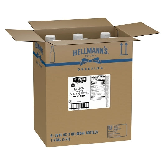 Hellmann's Classics Lemon Zaatar Vinaigrette Dressing Bottle, 6 x 32 oz Case - DOT product image 6