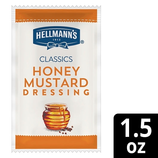 Hellmanns Blue Ribbon Classics Honey Mustard Salad Dressing Single Serve, 102 x 1.5 oz Case - DOT product image 2