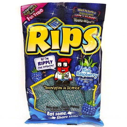 Rips Bite-Size Blue Raspberry Peg Bag Mastercase, 12 x 4 oz Case - Disposables - image 2