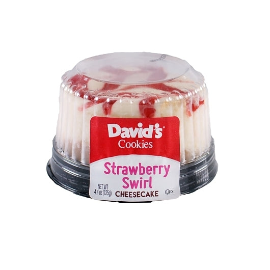 David's Cookies Strawberry Swirl Cheesecake Single Serve, 18 x 4.4 oz Case - Bakery & Desserts - image 2