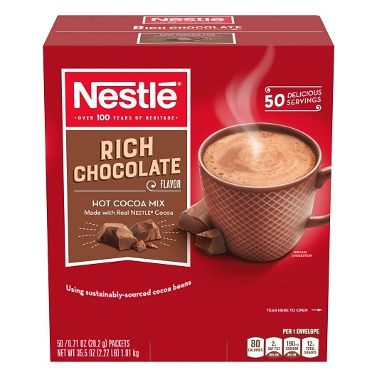 Nestle Rich Chocolate Hot Cocoa Mix, 6 x 50 x 0.71 oz Case - DOT product image 2