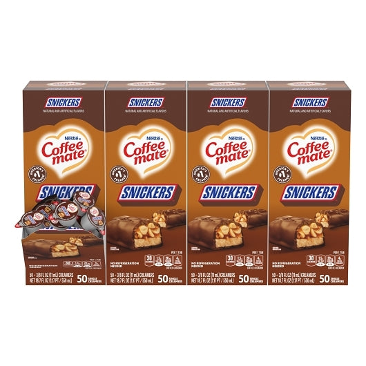 Coffee Mate Snickers Single Serve Liquid Creamer, 4 x 18.7 fl oz Case - DOT product image 2