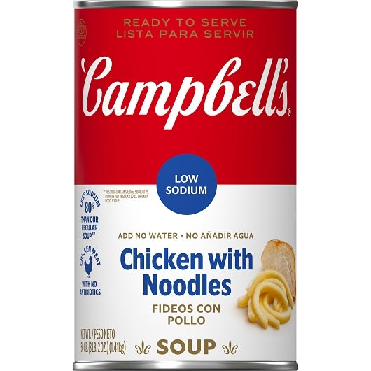 Campbells Ready To Classic Low Sodium Chicken Noodle Soup, 12 x 50 oz Case - DOT product image 2