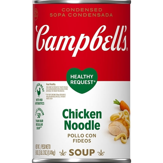 Campbell's Classic Healthy Request Chicken Noodle Condensed Shelf Stable Soup, 12 x 50 oz Case - DOT product image 2