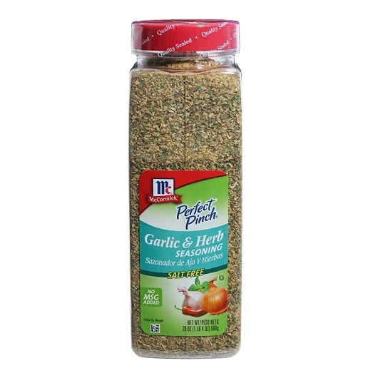 McCormick Perfect Pinch Salt Free Garlic & Herb, 6 x 20 oz Case - DOT product image 2