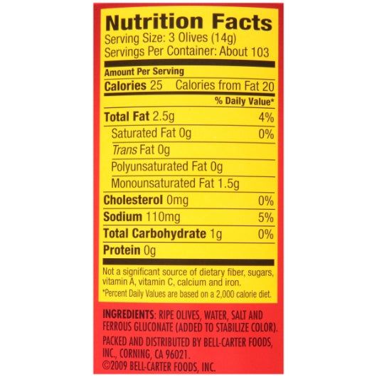 Lindsay Pitted Ripe Extra Large Domestic Olives Canned, 6 x 51 oz Case - DOT product image 5