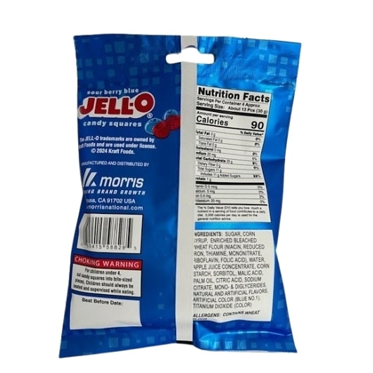 Jell-O Sour Berry Blue Squares Peg Bag, 12 x 4.5 oz Case - Candy & Confections - image 2