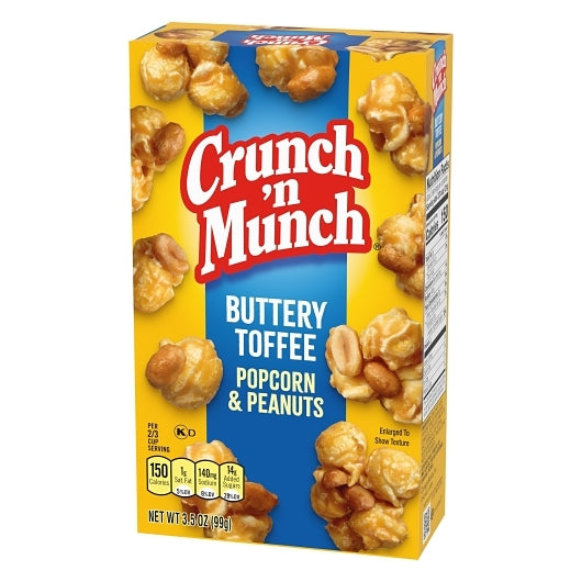 Crunch N Munch Crunch'N Munch Buttery Toffee Popcorn, 12 x 3.5 oz Case - DOT product image 2