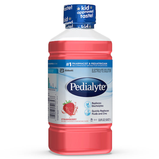 Pedialyte Strawberry 1 Liter Flavored Electrolyte Solution, 8 x 1 LT Case - DOT product image 7