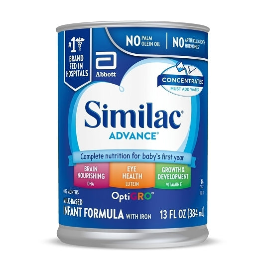 Similac Advance Non-GMO Milk-Based Liquid Concentrate Infant Formula Can With Iron, 12 x 13 fl oz Case - DOT product image 2