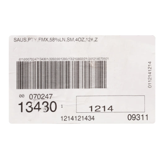 Farmland Formax 58% Lean Silver Medal Sausage Patty, 1 x 13.5 lb Case - DOT product image 8