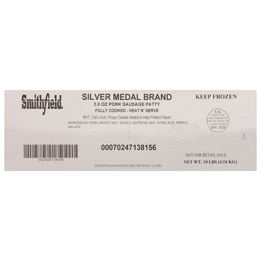 Farmland Silver Medal Farmland Fully Cooked Silver Medal Sausage Patty, 1 x 10.88 lb Case - DOT product image 8