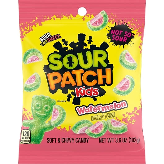 Sour Patch Kids Watermelon Candy Peg Bag, 12 x 3.6 oz Case - Candy & Confections - image 2