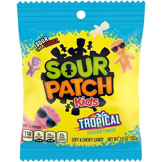 Sour Patch Kids Tropical Peg Bag, 12 x 3.6 oz Case - Candy & Confections - image 2